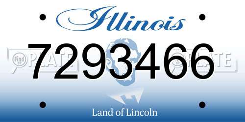 7293466 Illinois License Plate