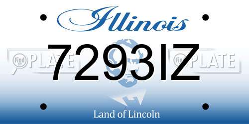 7293IZ Illinois License Plate