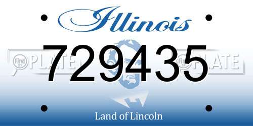 729435 Illinois License Plate