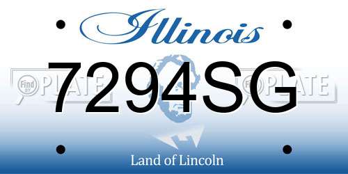 7294SG Illinois License Plate
