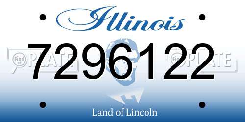 7296122 Illinois License Plate