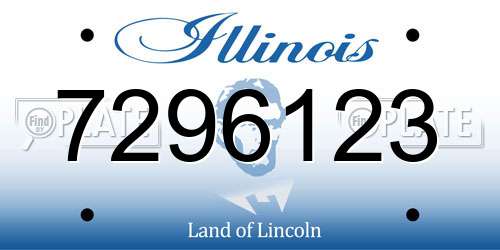 7296123 Illinois License Plate