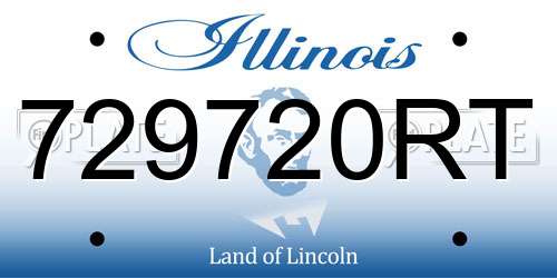 729720RT Illinois License Plate