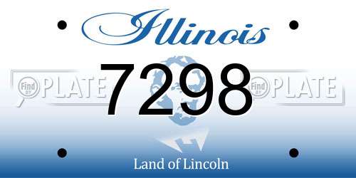 7298 Illinois License Plate