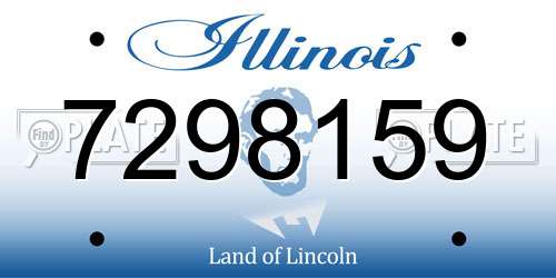 7298159 Illinois License Plate