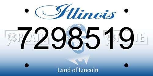 7298519 Illinois License Plate