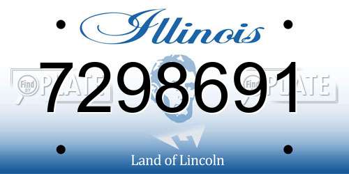 7298691 Illinois License Plate