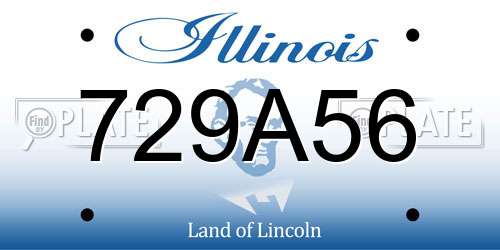 729A56 Illinois License Plate