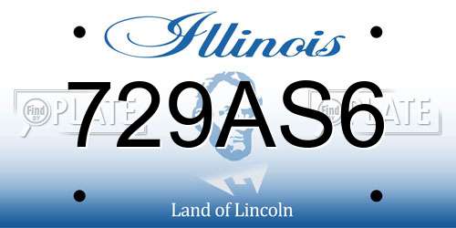 729AS6 Illinois License Plate