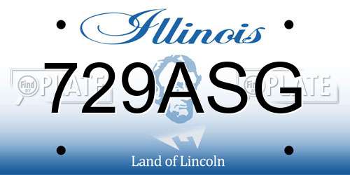 729ASG Illinois License Plate