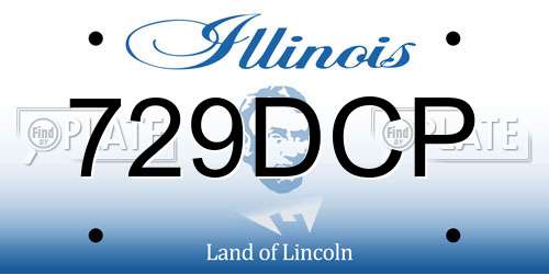 729DCP Illinois License Plate