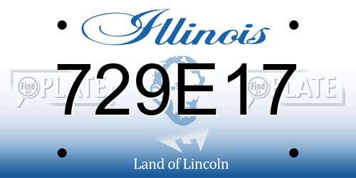 729E17 Illinois License Plate