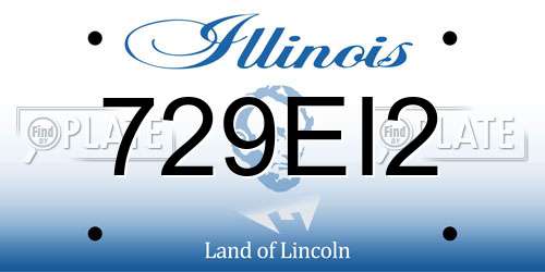 729EI2 Illinois License Plate