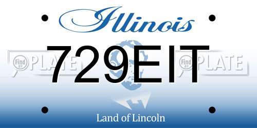 729EIT Illinois License Plate