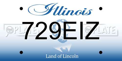 729EIZ Illinois License Plate