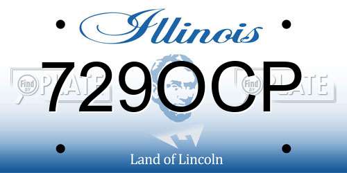 729OCP Illinois License Plate