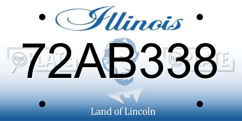 72AB338 Illinois License Plate