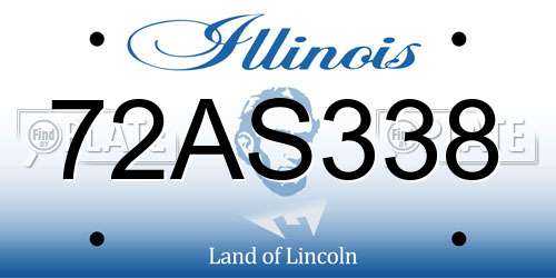 72AS338 Illinois License Plate
