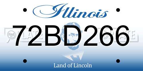 72BD266 Illinois License Plate