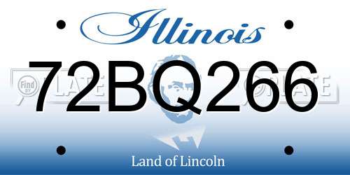 72BQ266 Illinois License Plate