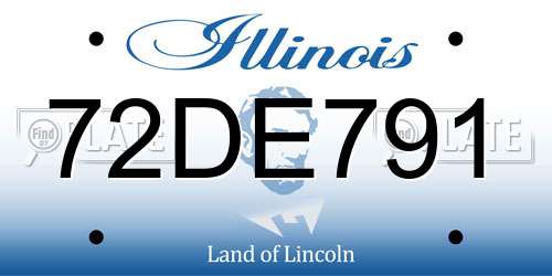 72DE791 Illinois License Plate