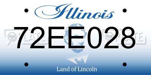 72EE028 Illinois License Plate