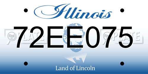 72EE075 Illinois License Plate