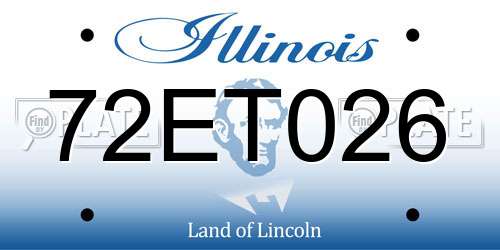 72ET026 Illinois License Plate