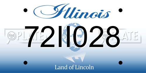 72II028 Illinois License Plate