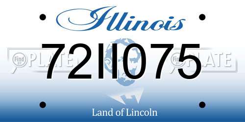 72II075 Illinois License Plate