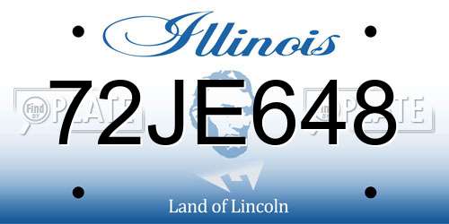 72JE648 Illinois License Plate