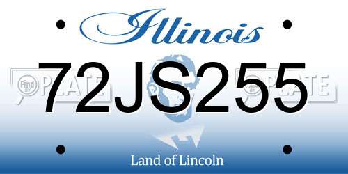 72JS255 Illinois License Plate