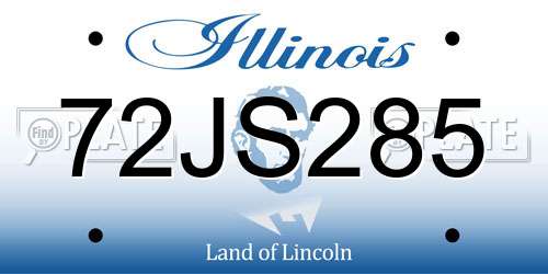 72JS285 Illinois License Plate