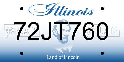 72JT760 Illinois License Plate