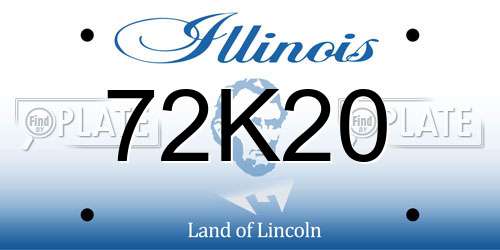 72K20 Illinois License Plate