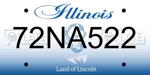 72NA522 Illinois License Plate