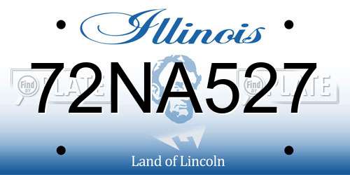 72NA527 Illinois License Plate