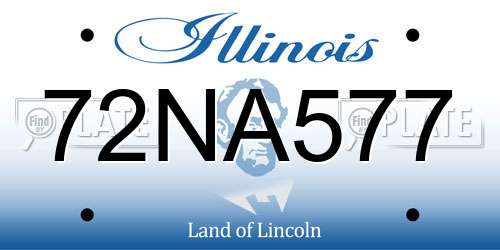 72NA577 Illinois License Plate