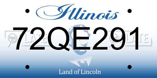 72QE291 Illinois License Plate