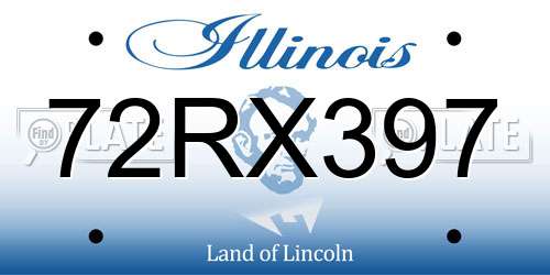 72RX397 Illinois License Plate