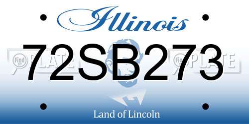 72SB273 Illinois License Plate