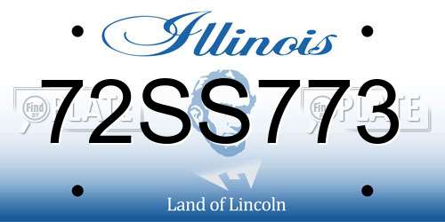 72SS773 Illinois License Plate