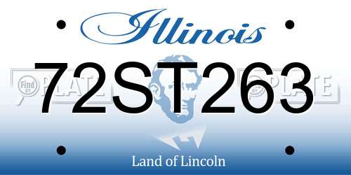 72ST263 Illinois License Plate