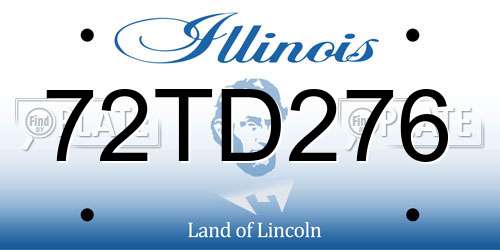 72TD276 Illinois License Plate
