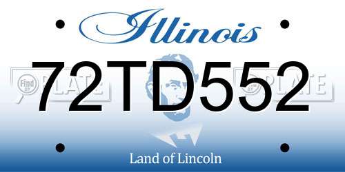 72TD552 Illinois License Plate