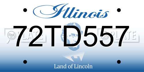 72TD557 Illinois License Plate