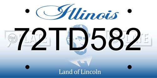 72TD582 Illinois License Plate