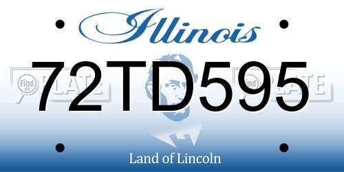 72TD595 Illinois License Plate