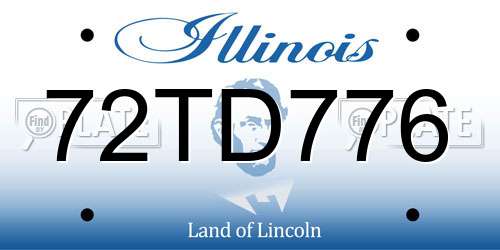 72TD776 Illinois License Plate