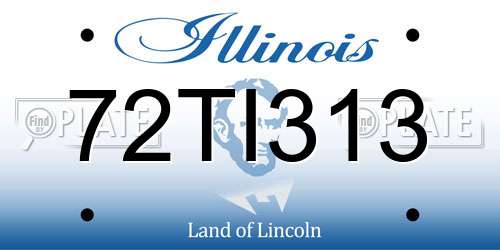 72TI313 Illinois License Plate